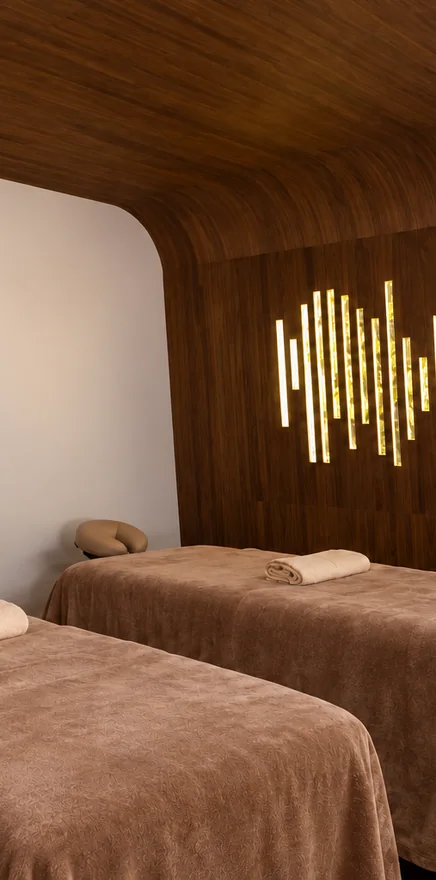 Couple treatment room with its wall of light, HEED Spa South Beach